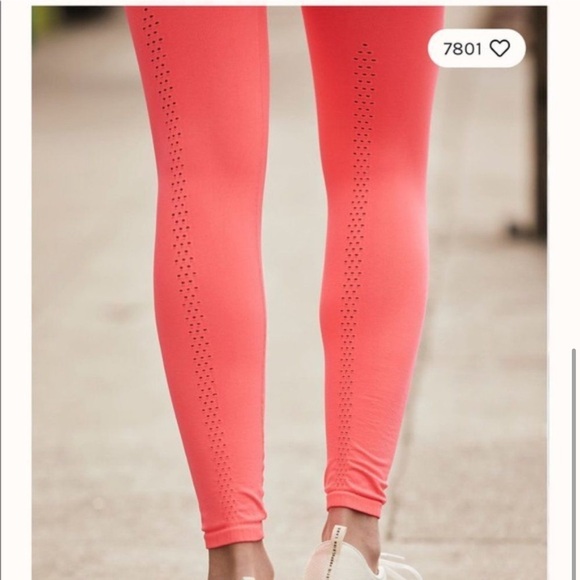 Free People M/L High-Rise 7/8 Length Good Karma
Leggings- Neon Coral Orange - Picture 2 of 10